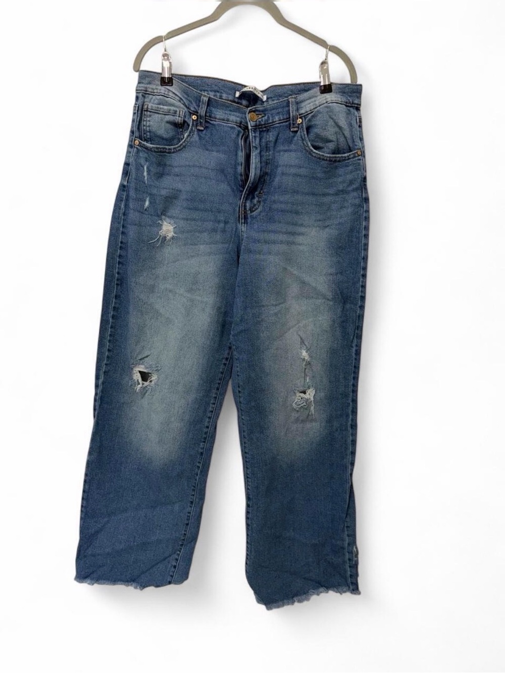 Celebrity Pink Distressed Straight-Leg Jeans | Size 15/32